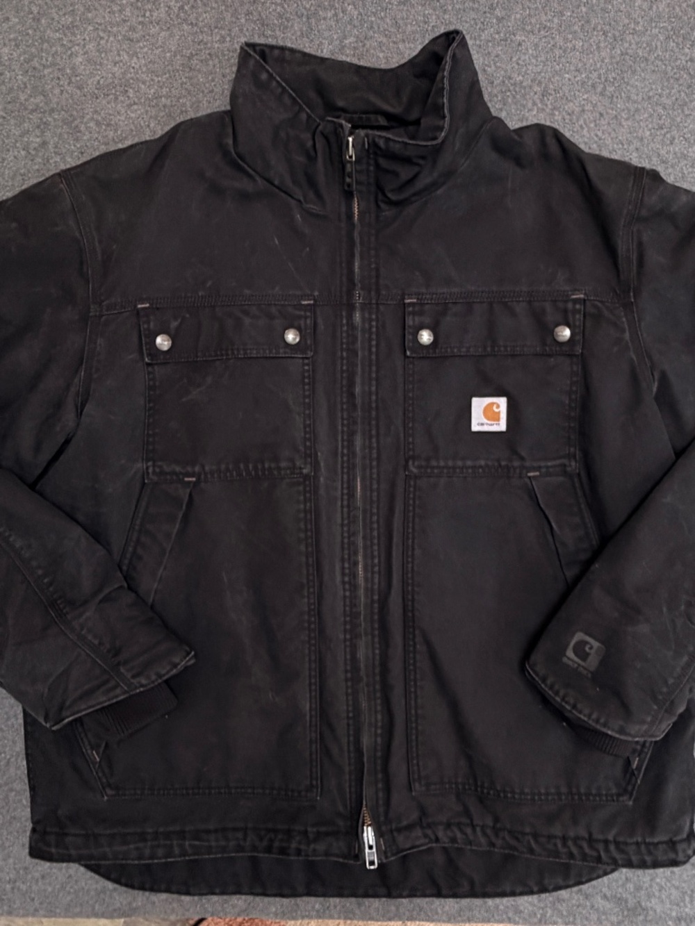 Carhartt Quick Duck Jefferson Coat / Jacket Mens XL Black Thinsulate 101492 001